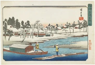 Klart väder efter snö i Masaki, 1832-1839