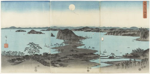 Åtta utsikter över Kanazawa i Musashi-provinsen på natten, juli 1857