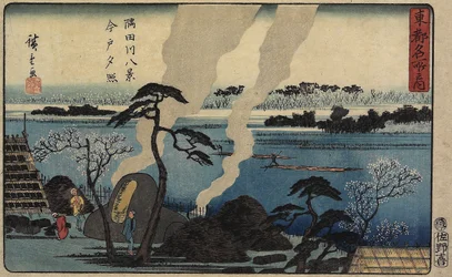 Kvällsglöd i Imado, ca 1840-1842