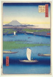 Fairwell Deep at Mitsumata Fork, från serien One Hundred Famous Views of Edo