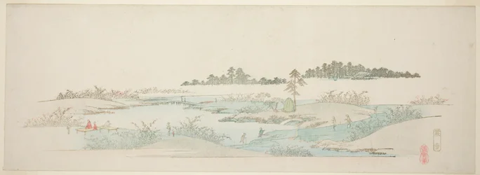 Hagi Temple (Hagidera), från serien "Thirteen Views of the Environs of Edo"