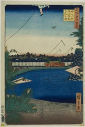 Hibiya och Soto-Sakurada från Yamashita-cho (Yamashita-cho Hibiya Soto-Sakurada), från serien "Hundra berömda vyer av Edo (Meisho Edo hyakkei)"