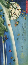 Hiroshige, Månen över ett vattenfall