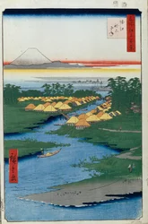 Horie och Nekozane Hundra berömda vyer av Edo, 1856-1858