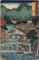 Varma källor vid Shuzenji, Izu-provinsen, augusti 1853