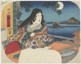 A dy lila vid Ishiyamadera hand MP, 1847-1848