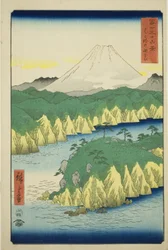 Lake at Hakone (Hakone no kosui), från serien "Thirty-six Views of Mount Fuji (Fuji sanjurokkei)"