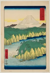 Sjön vid Hakone, ur serien "Tretti-sex vyer av Fuji-berget"