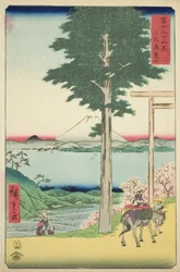 Mount Kano i Kazusa-provinsen (Kazusa Rokusozan), från serien "Trettiosex utsikter över berget Fuji (Fuji sanjurokkei)"