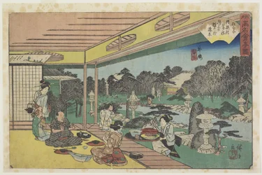 Musashi och i Ushijima, ca. 1835-1842