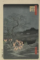 Nyårsafton Foxfires vid Hackberry Tree i O_ji, 1857