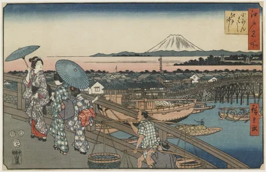 Nihonbashi-bron och Edo-bron, november 1853