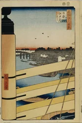 Nihonbashi och Edobashi överbryggar hundra berömda utsikter över Edo, 1856-1858