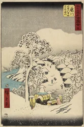 No.38 Yamanaka Village i Fujikawa, juli 1855