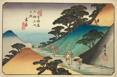 av. 43: När allt kommer omkring, från serien "Shi xty-nine S taion s of the kisokaido"