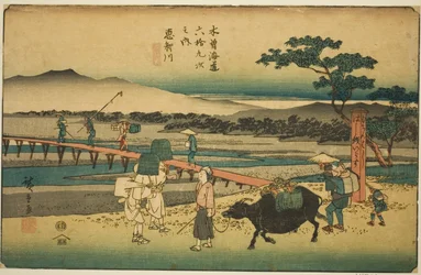 av. 66: Echikawa, från serien "Shi xty-nine S taion of te kisokaido"