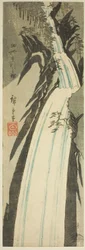 Nunobiki-vattenfallet i Settsu-provinsen (Sesshu Nunobiki no taki), från en onamnlad serie vyer över provinserna