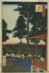Oji Inari Shrine (Oji Inari no yashiro), från serien "Hundra berömda vyer över Edo (Meisho Edo hyakkei)"