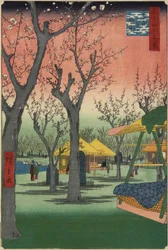 Plommonträdgården i Kamata, februari 1857