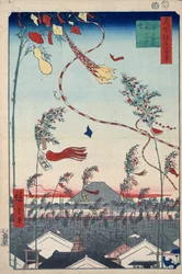 Välstånd i hela staden under Tanabata-festivalen, 1856-1858.