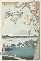 Suijin-helgedomen och Massaki vid Sumida-floden