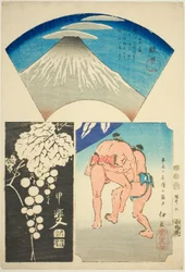 Suruga, Kai och Izu, nej. 5 från serien "Utklippta bilder av provinserna (Kunizukushi harimaze zue)"