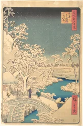 Taiko-bron, Meguro, en snöig kväll