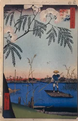 Ayasefloden och Kanegafuchi Hundra berömda utsikter över Edo, 1856-1858