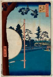Hästbanan vid Takata Hundra berömda utsikter över Edo, 1856-1858.