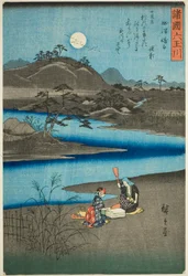 Kinuta Jewel River i Settsu Province (Settsu Kinuta), från serien "Six Jewel Rivers in the Various Provinces (Shokoku Mu Tamagawa)"