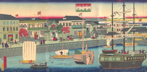 5:e porten, 1870, polis vid floden Yokohama, 1870.