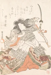Skådespelare som Tokihira, troligen 1815., troligen 1815.