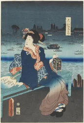 Courtesan Omitsu från Yamato House, april 1862