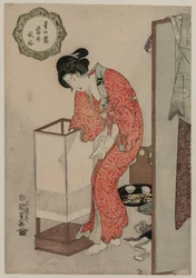 Woman Putting Out a Light från serien Modern Customs: Frost Beneath the Stars, ca. 1820.