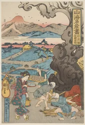 Hizen: Imari-Yakki, ca 1833 (träsnitt, bläck och färg på papper)