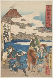 Shinano: Soba, ca 1833 (träsnitt, bläck och färg på papper)