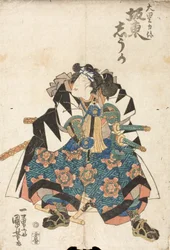 Skådespelaren Bandō Shūka som Ōboshi Rikiya i pjäsen Kanadehon Chūshingura