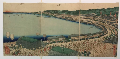 Daimyos processioner som passerar längs Tokaido