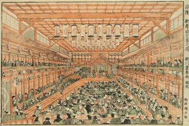 Perspektivbild av en Kabuki-teater