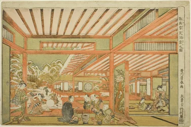 Snöskådningsunderhållning, ca 1771