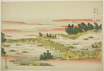 Eve people go Gow at Rokoku B Ridge (Rokoku Sekisho), från serien ``English ght views of Edo (eight views of Edo)