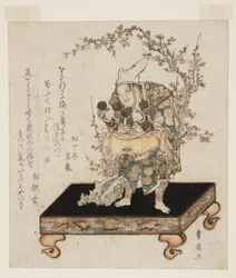 Karakuri Puppet (trätryck i färg)