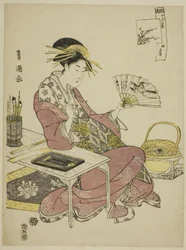 Den fjärde månaden (Shi gatsu), från serien "Fashionable Twelve Months (Furyu junikagetsu)"