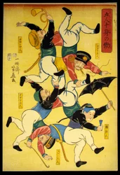Five Men Doing the Work of Ten Bodies (Gonin jushin no hataraki)