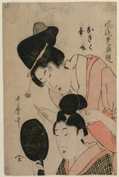 Lovers Okiku och Kozuke…, mitten av 1800-talet.