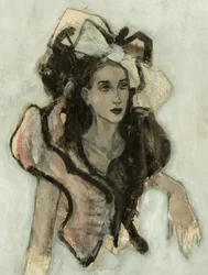 Elegant modeporträtt