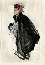 Elegant svart cape för damer