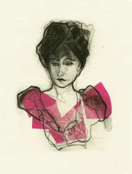 Modernt rosa porträtt