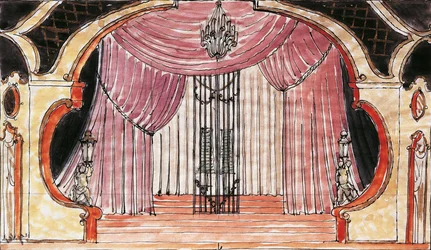 Scenografi för Cosi Fan Tutte av Wolfgang Amadeus Mozart