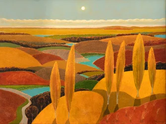Poplar Hill In Dunes, 2023 (olja på duk)